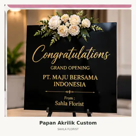 Papan Bunga Akrilik Limo
